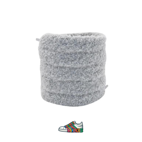 Lacet peluche gris