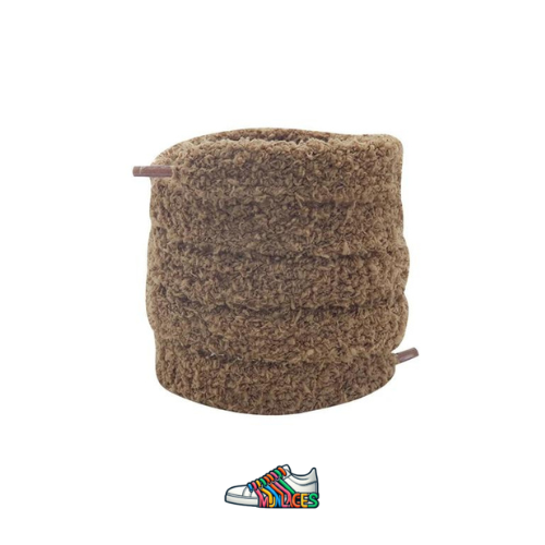 Lacet peluche marron - Vue principale