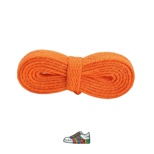 lacet plats orange fluo