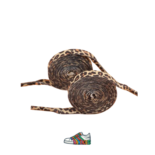 Lacets Colorés plats Imprimés Léopard - Vue principale