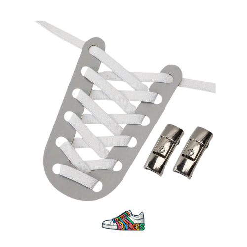 lacets élastiques blanc