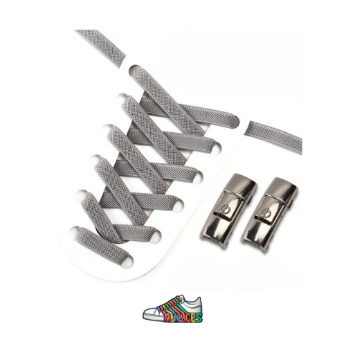 lacets élastiques gris