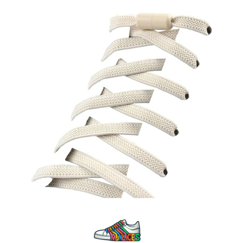 Lacets Élastiques Plats Créme