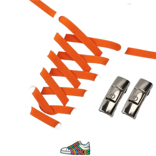 Lacets Élastiques Plats Orange - Vue principale