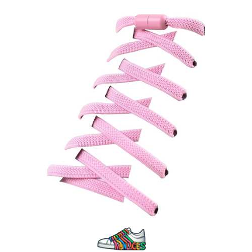 Lacets Élastiques Plats Roses - Vue principale