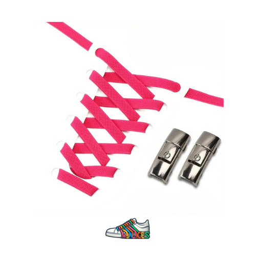 lacets élastiques rose