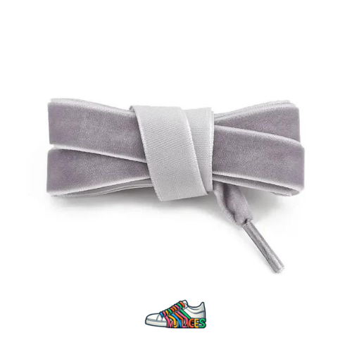 lacets en velours Gris