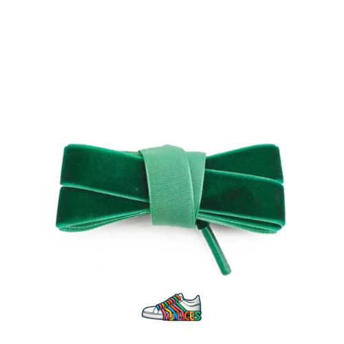 lacets en velours Vert