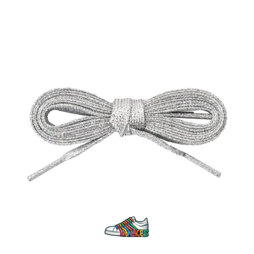Lacets paillettes brillantes argentés