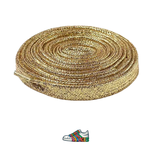 Lacets paillettes brillantes Doré