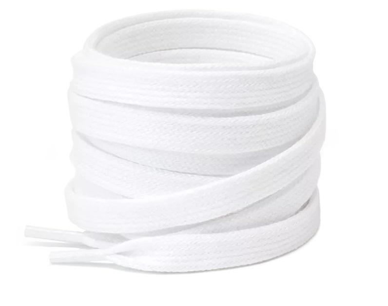 Lacets Plats blanc En Coton