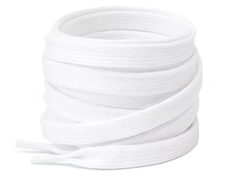 Lacets Plats blanc En Coton - Vue principale
