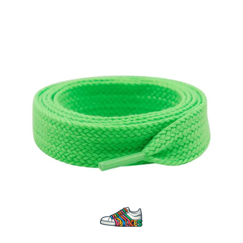 Lacets Plats Classiques vert pomme