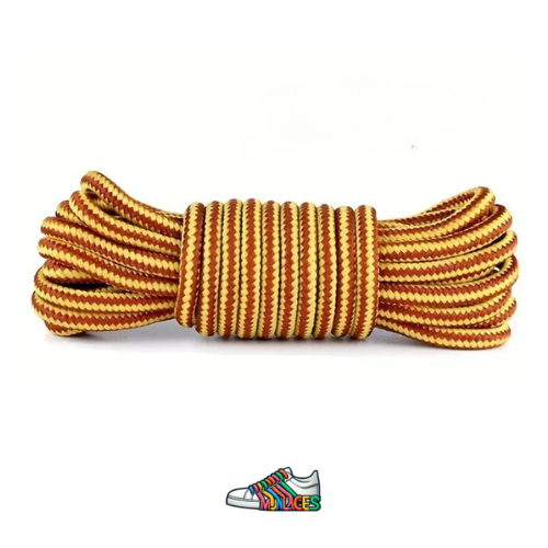 Lacets Ronds Double Couleur Marron