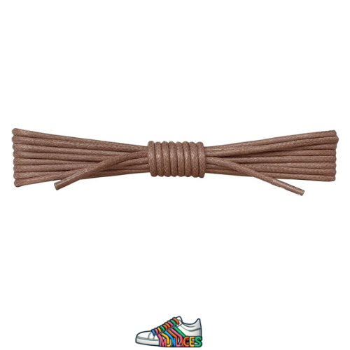 Lacets ronds et fins Marron