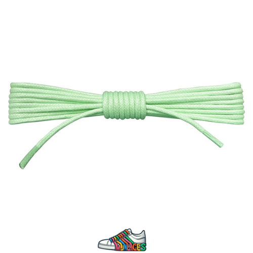 Lacets Ronds et Fins Vert Clair - Vue principale