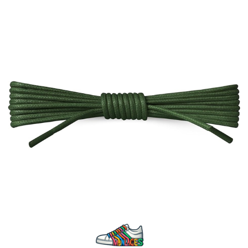 Lacets Ronds et Fins Vert Foncé