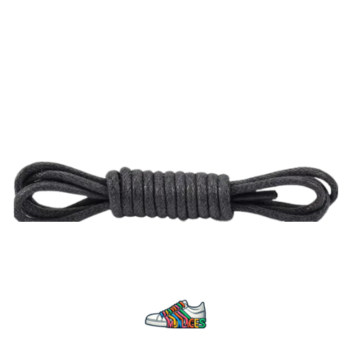 Lacets ronds fins cirés noirs