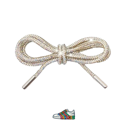 Lacets strass argentés