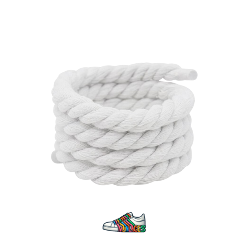 Flacet Lacet Corde Blanc 10mm | MonLacets.com | MonLacets