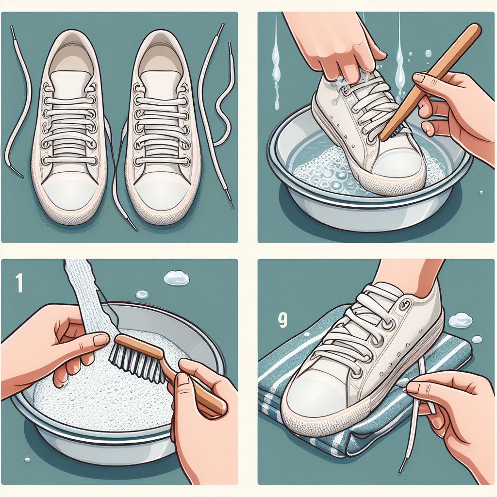 illustration nettoyage lacets