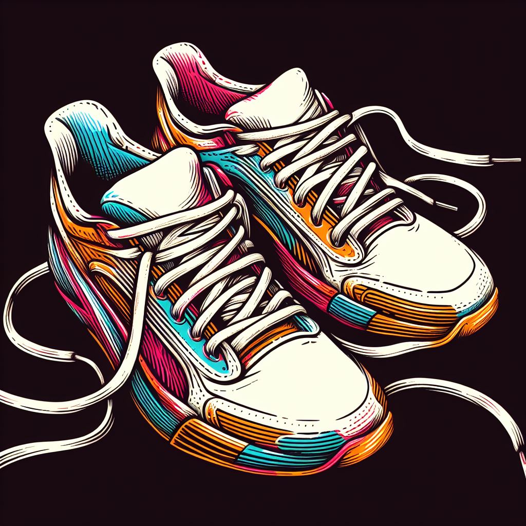 illustration chaussure et de lacets